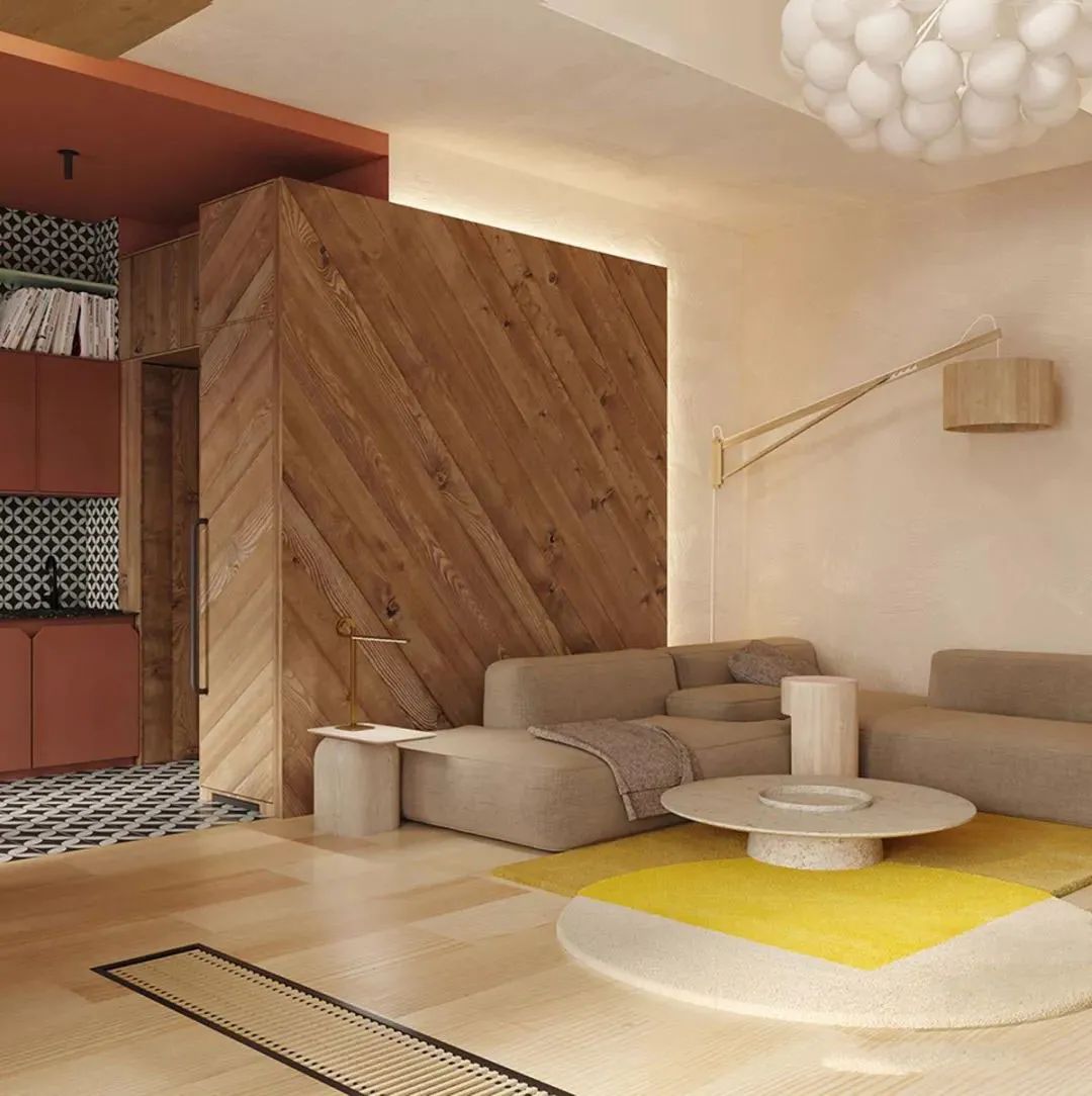 木地板只能铺地上?其实木地板不仅能上墙,还能"上天"!