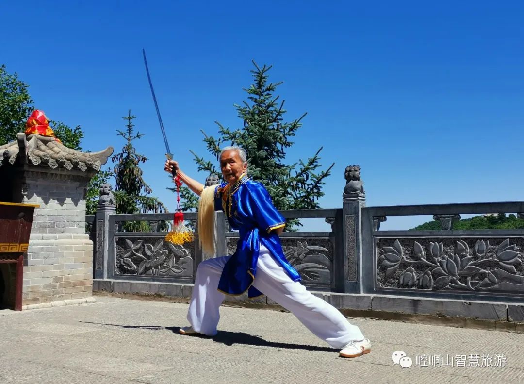 岳起中,张炜英夫妇在崆峒山进行崆峒武术对练 附:视频及精彩对练瞬间