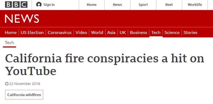 热点|荒诞！美国又现阴谋论：加州大火是中国激光武器制造？