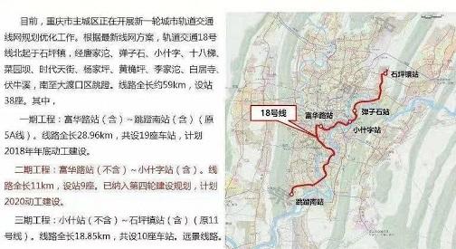 重庆轨道教育18号线预计2023年运营,相比其他线路,建设速度不慢