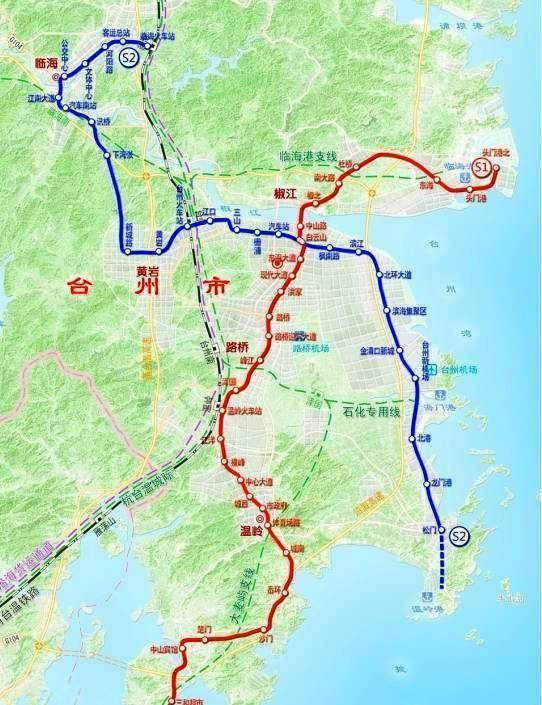 台州轨道交通规划范围包括台州市区,温岭市和临海市