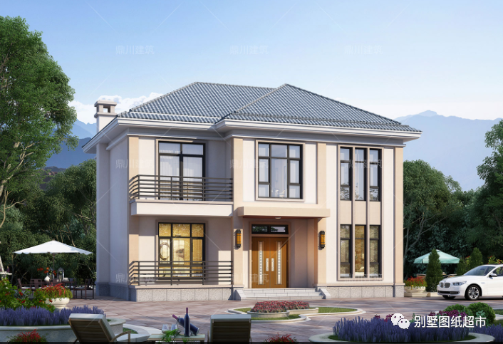 12×9米二层别墅,外观简约大方,布局实用,农村建房主体27万