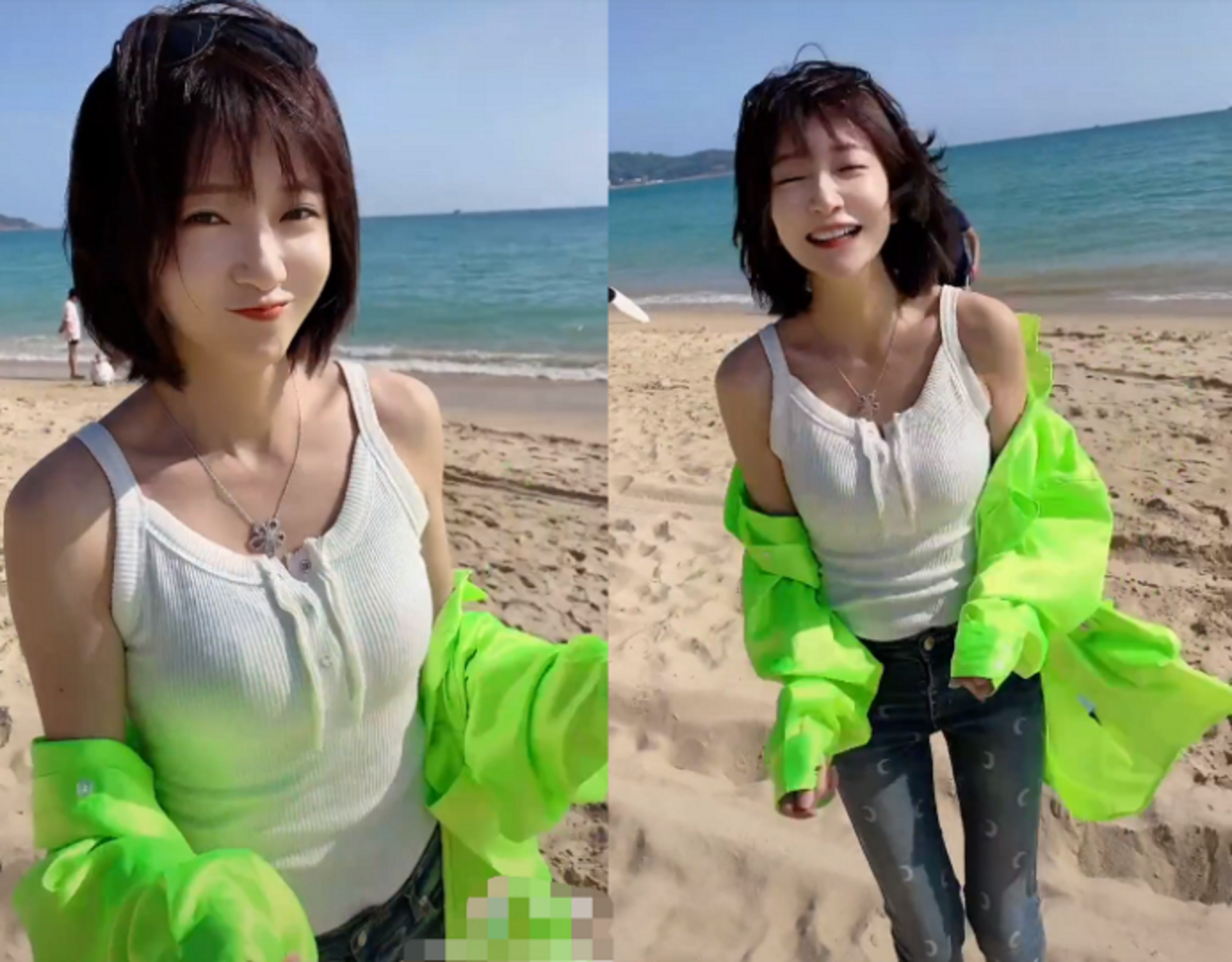 金玫玫近照曝光瘦太多,锁骨突出,一条项链太漂亮