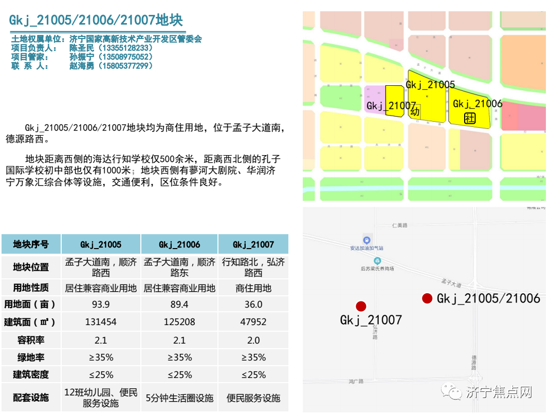 济宁高新区2宗商住用地挂牌出让