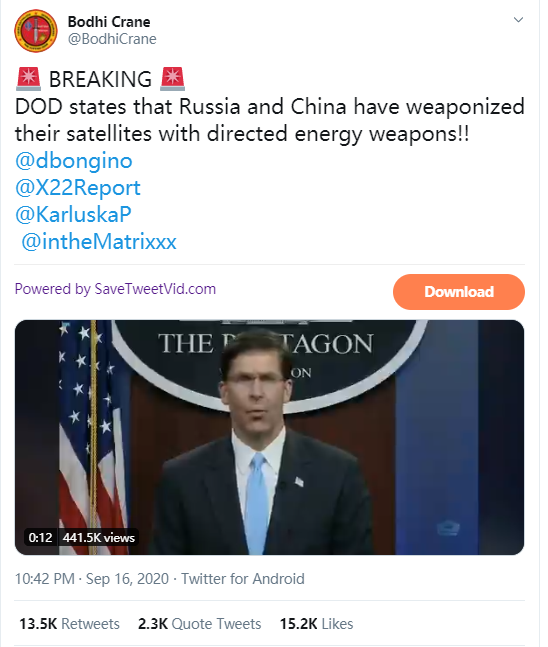 热点|荒诞！美国又现阴谋论：加州大火是中国激光武器制造？