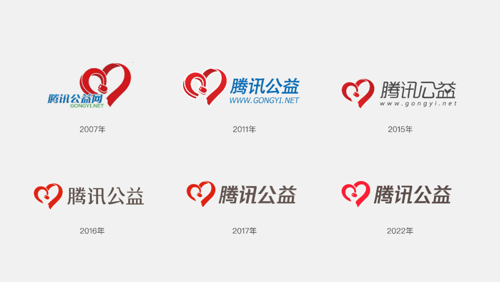 腾讯公益更新logo,「红围巾」与「鼠标」更好看-logo设计-爱标志网