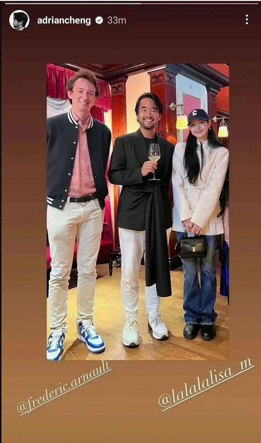 lisa与lv三太子度假同框,网友猜测是否获得家族认可,恋情石锤
