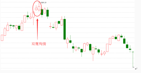 一旦遇上"双鹰殉情"形态,说明杀跌走势来临,坚决卖出!