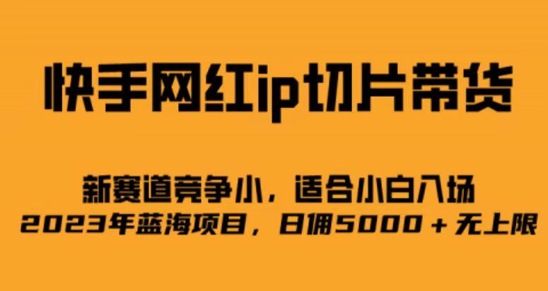 2023藍海項目,快手網紅ip切片,競爭小,零基礎小白也能快速上手