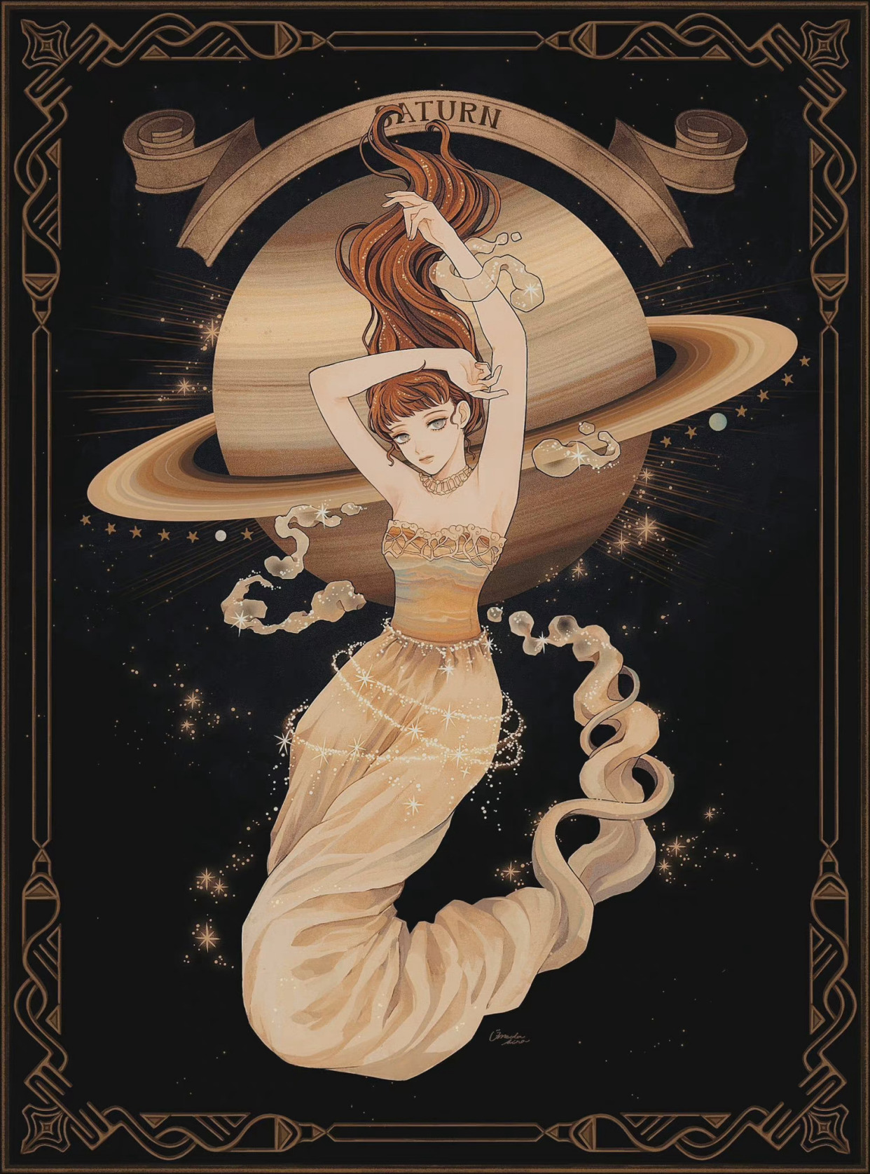 画师绘制萌娘化星球,太阳女神气质赛高,天王星和海王星各有千秋