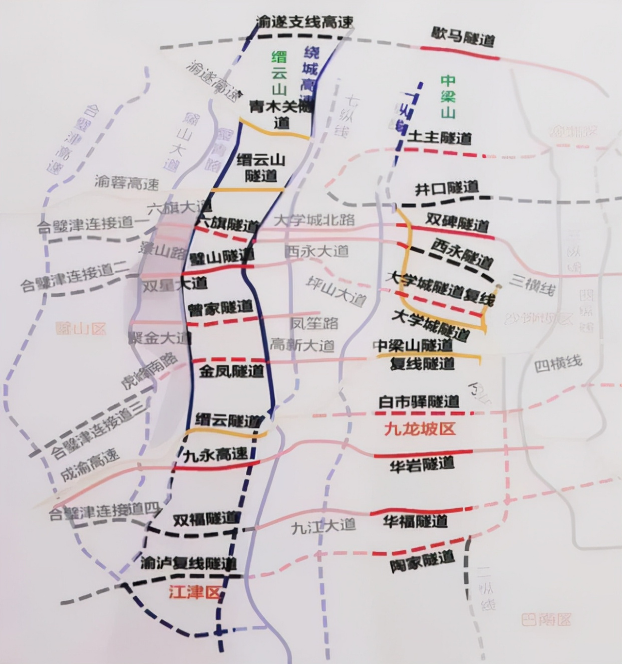 白市驿隧道,科学谷二期等一大批重大项目开始招标,即将开工建设