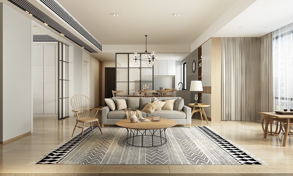 鸿扬家装袁家岭店保利天禧150㎡北欧之光四居室 装修案例效果图