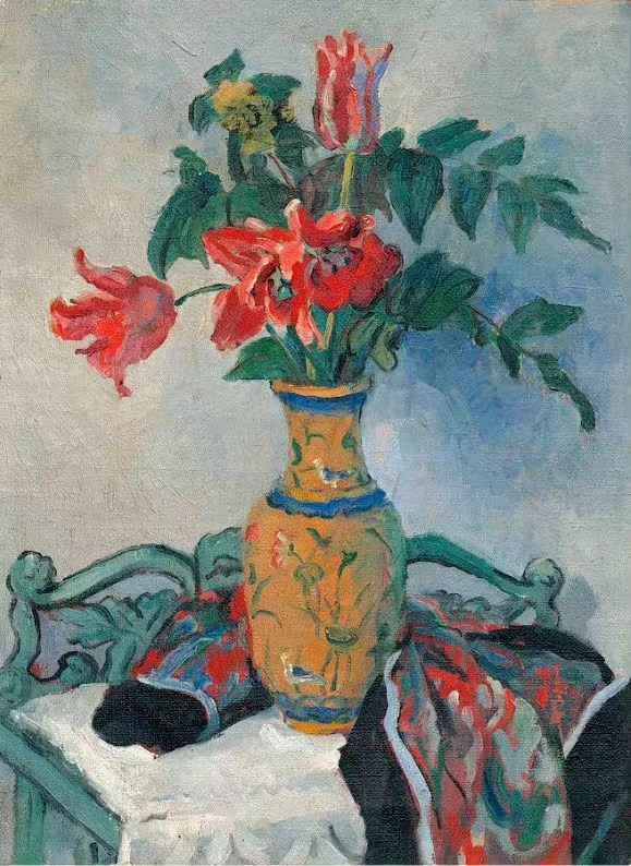 磨金石教育画魂潘玉良笔下的花束和美人