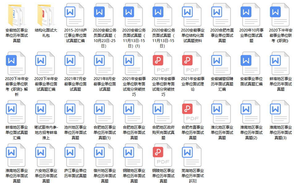 2021年7月安徽事业单位面试真题汇编！（含各区县面试真题）