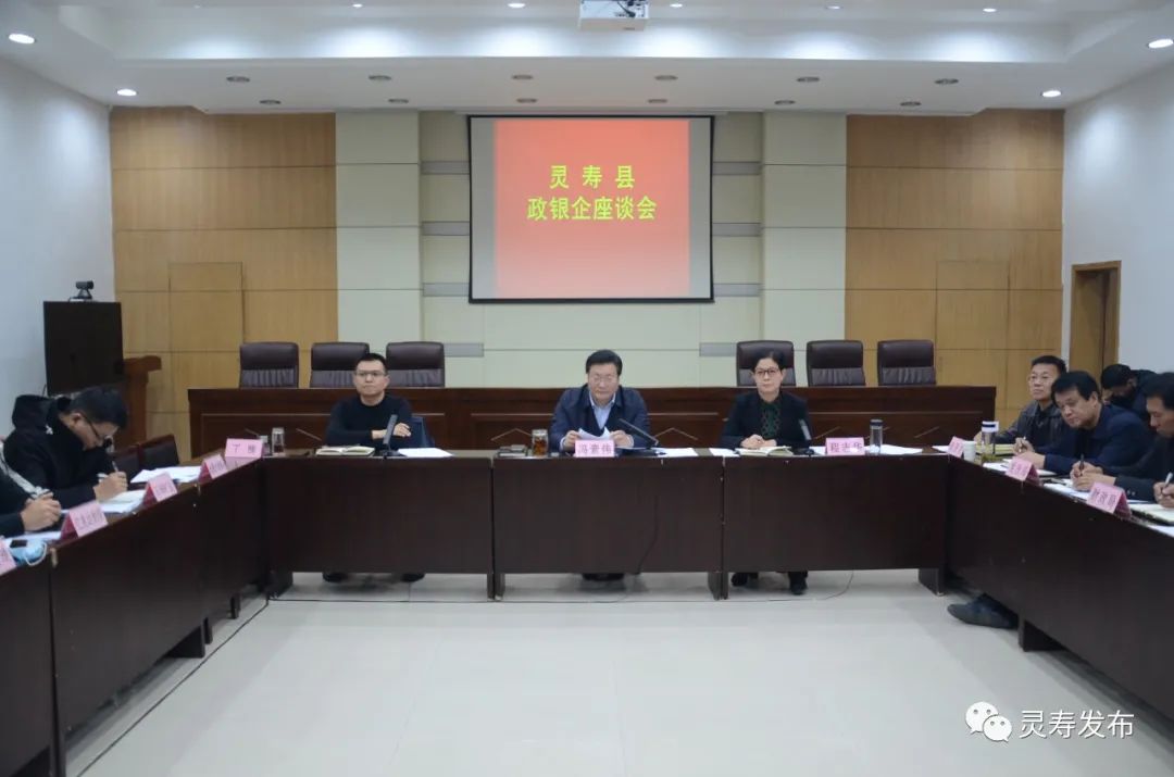 县长冯素伟主持召开政银企座谈会