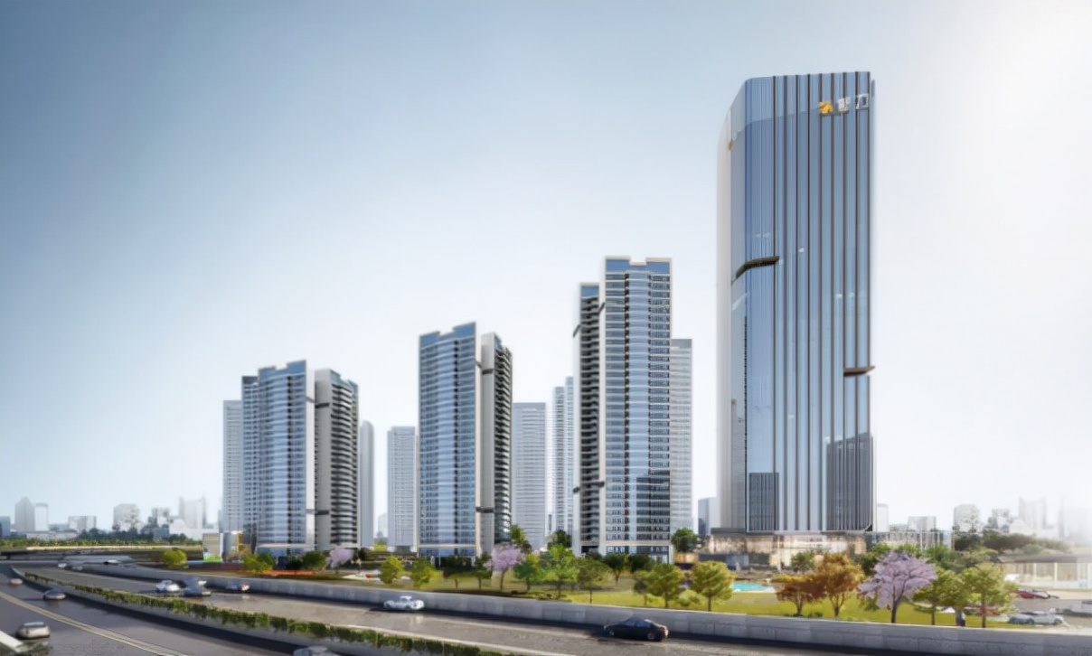 仲恺国际金融中心:项目由2栋建筑组成,其中1号楼共计34层,主体高度