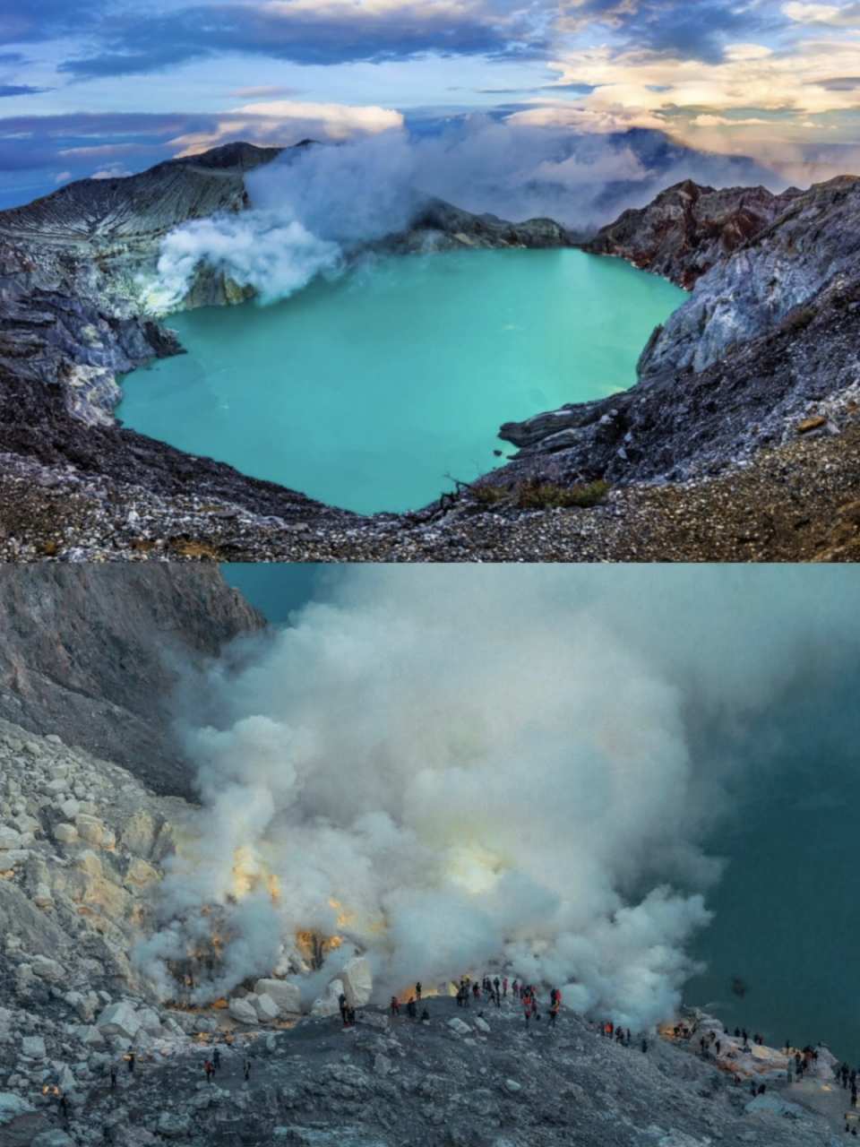印尼ljen火山:探索蓝色火焰的奇幻之旅  印尼ljen火山,位于爪哇岛东部