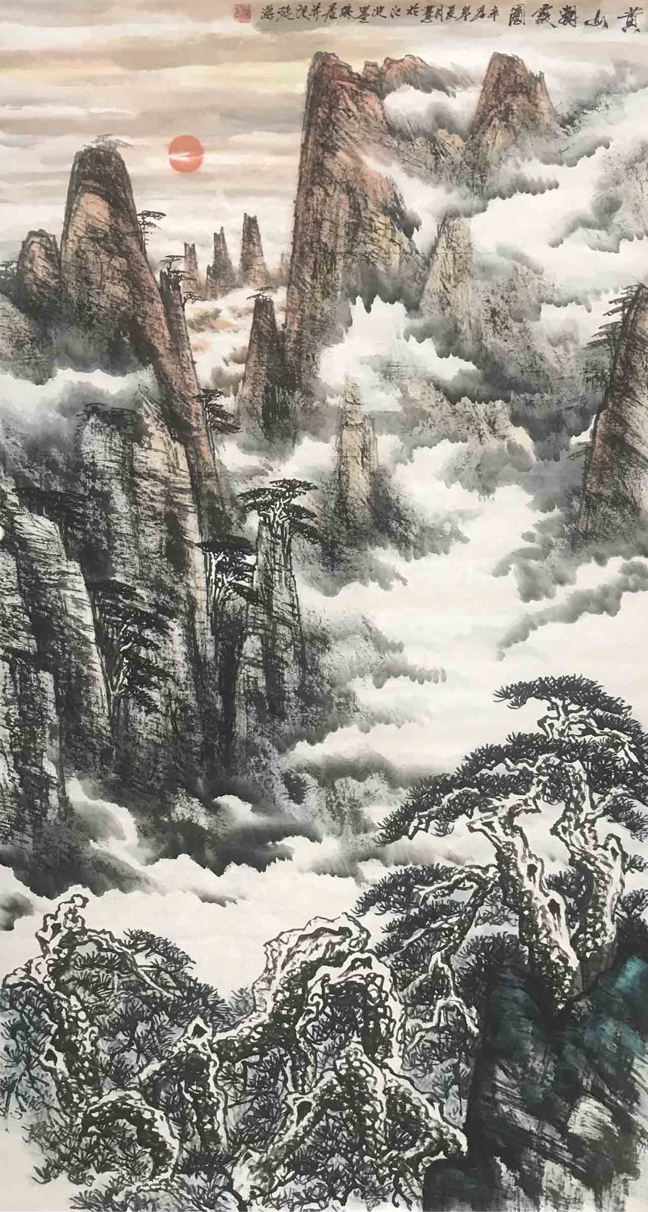 艺盘书画艺术家王延海作品在中名联文创基地被大使馆作为国礼收藏