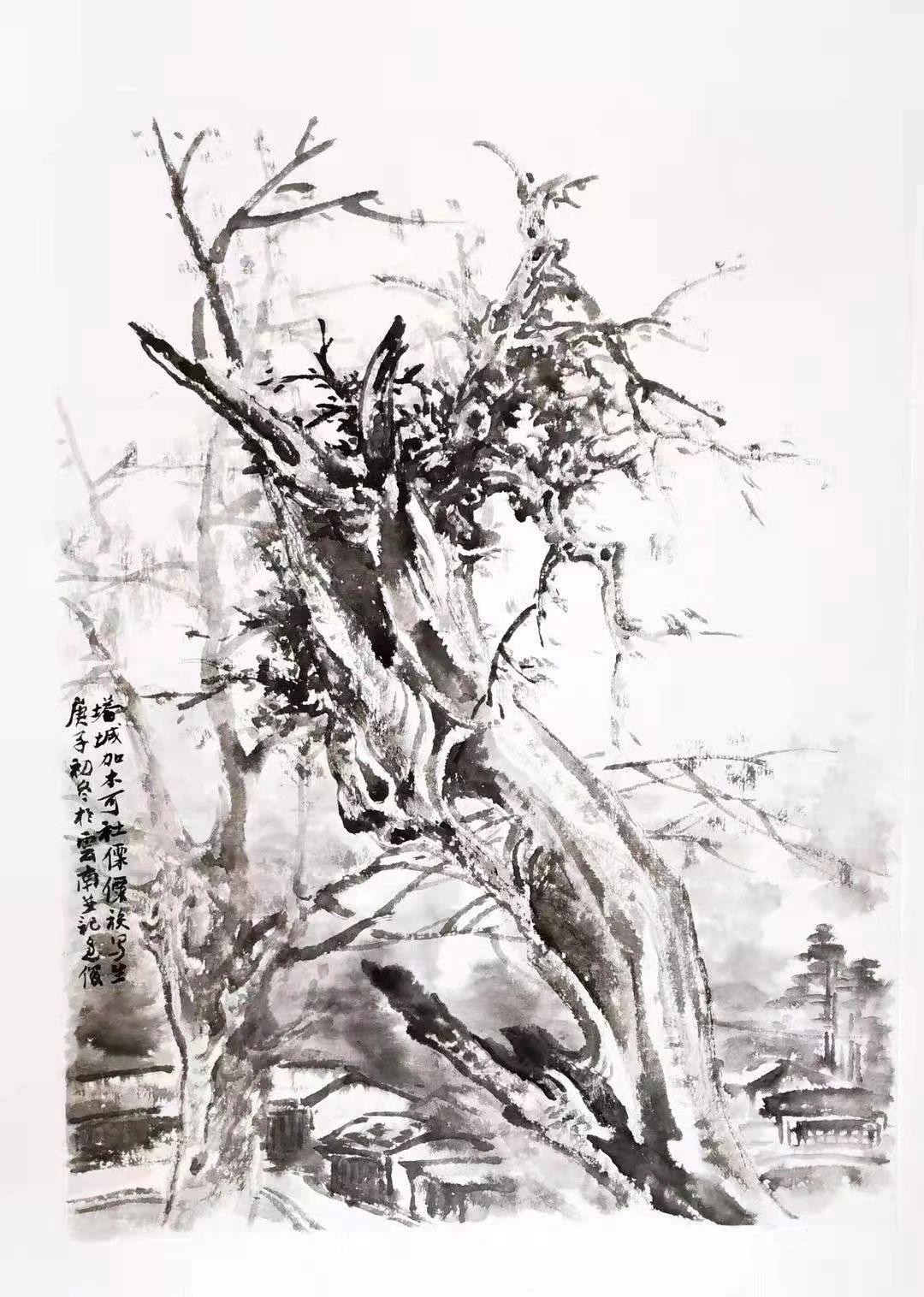 香格里拉,三江并流,梅里雪山写生～周逢俊诗文书画作品展示十四