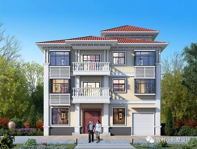 25款带车库三层别墅设计,有房有车才是硬道理,城里亲戚看了羡慕