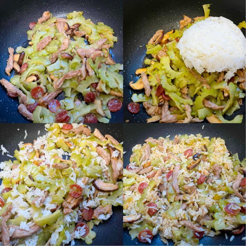 苦瓜炒饭,甘香可口,美味诱人无法抵挡,爱吃苦瓜一定要尝尝