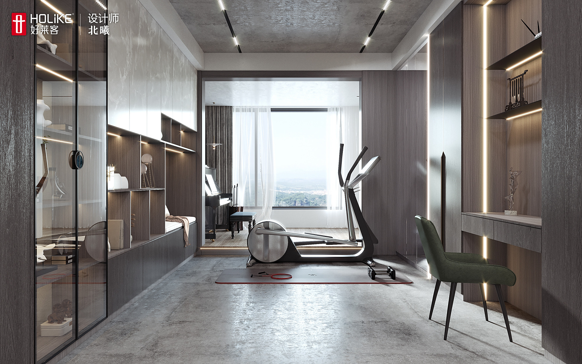「好莱客」三代同堂的180㎡新中式,茶室 书房 健身房yyds