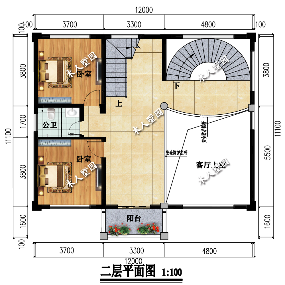 农村120平的三层别墅设计图,今年必须建一栋,年底入住值得期待