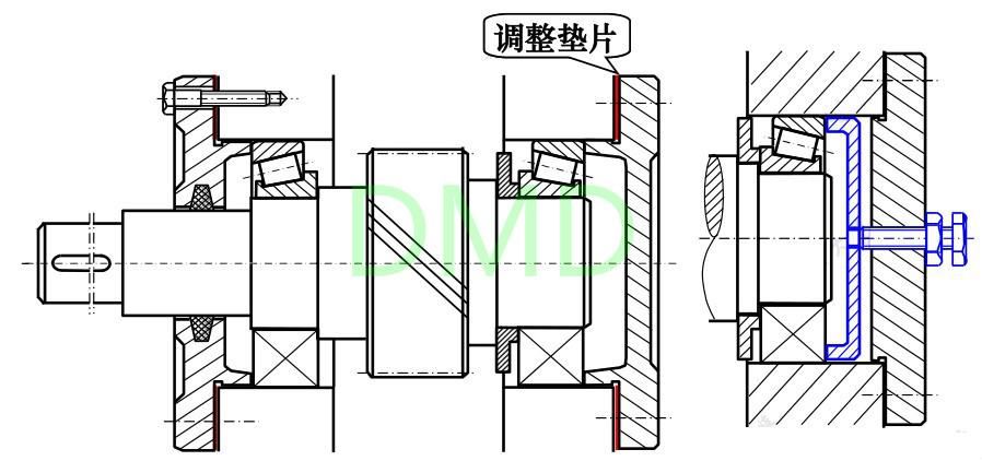 滚轮轴承与轴的安装图图片