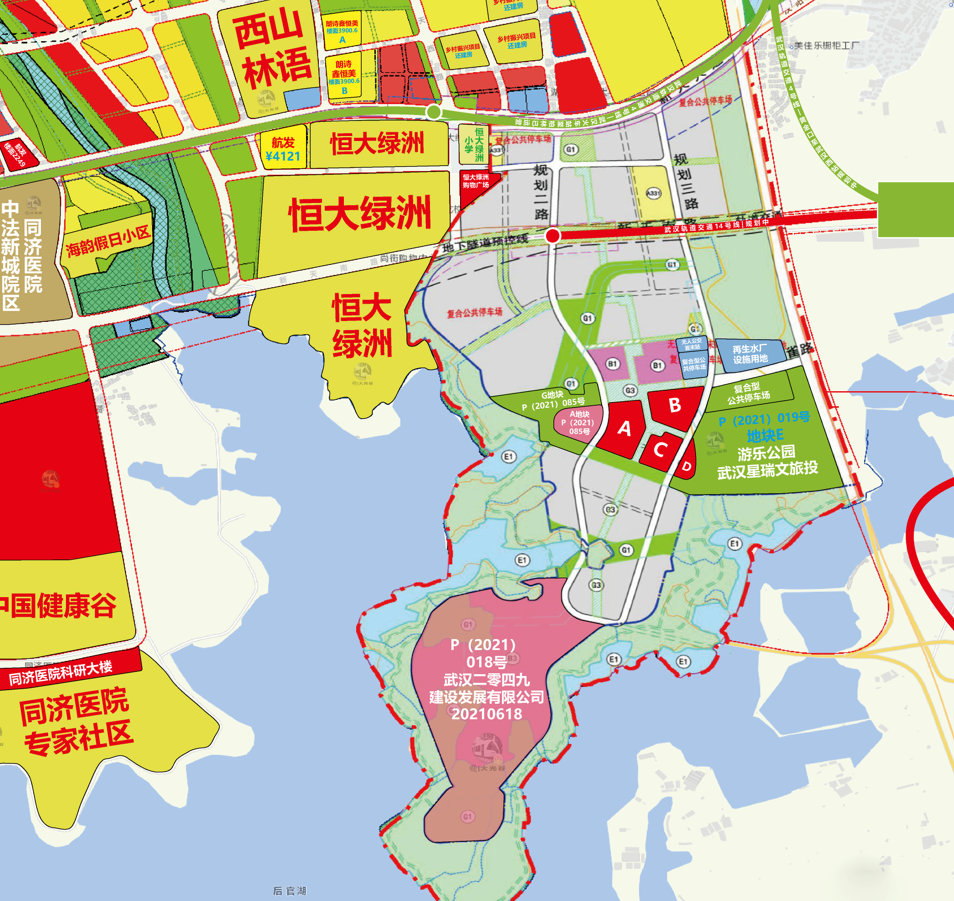 蔡甸城区规划图图片