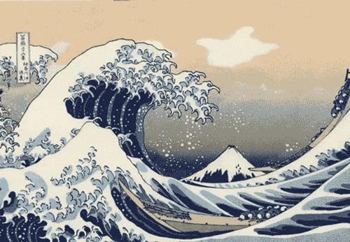 《神奈川冲浪里》是日本画家葛饰北斋于19世纪初期创作的一幅彩色浮世