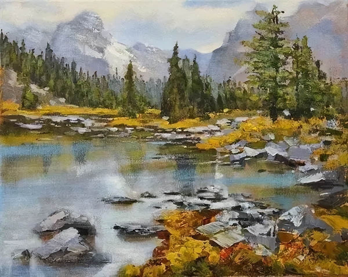 色彩丰富大气磅礴的风景油画,太美了︱加拿大女画家 linda wilder