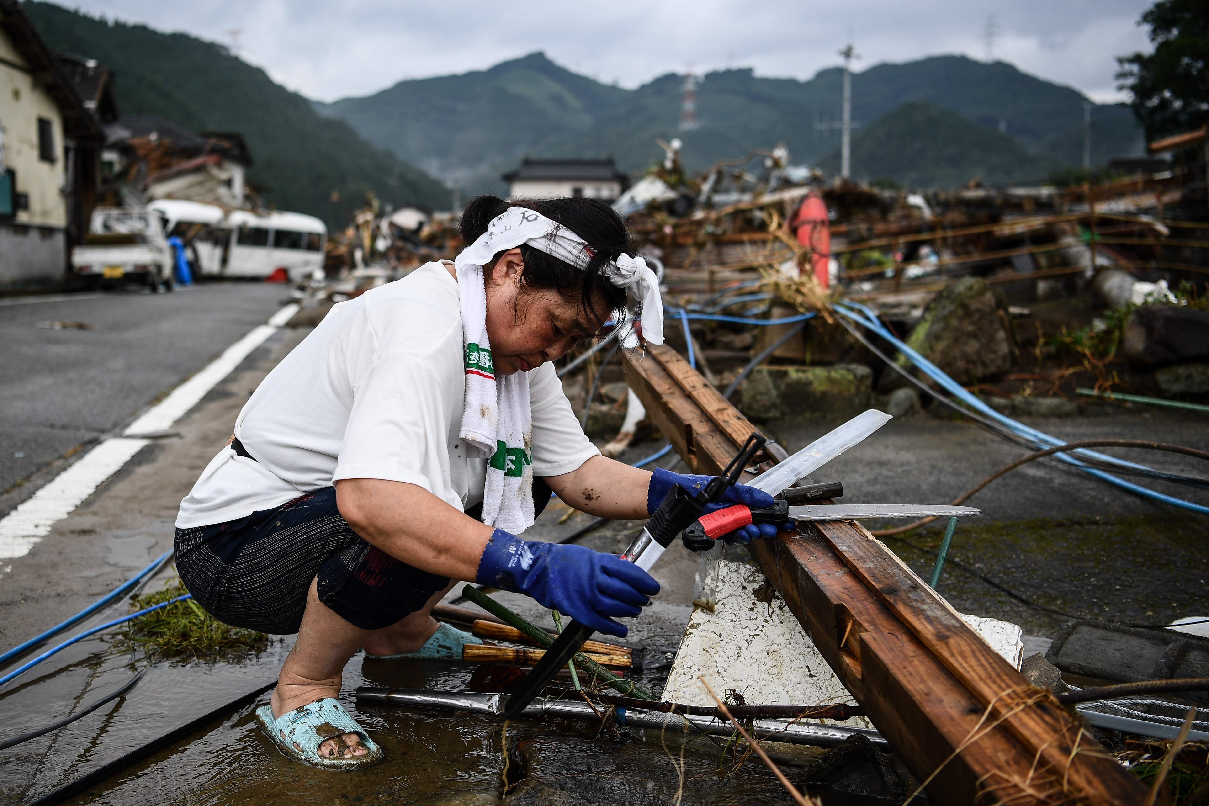 日本暴雨熊本县照片图片