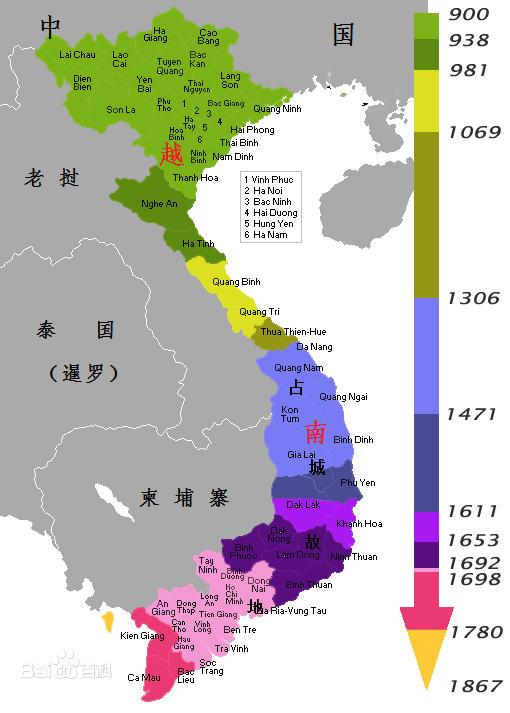 越南800年的扩张历史:将占城纳入版图,成为了亚洲最狭长的国家