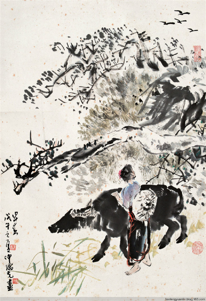 大师方增先国画人物作品欣赏