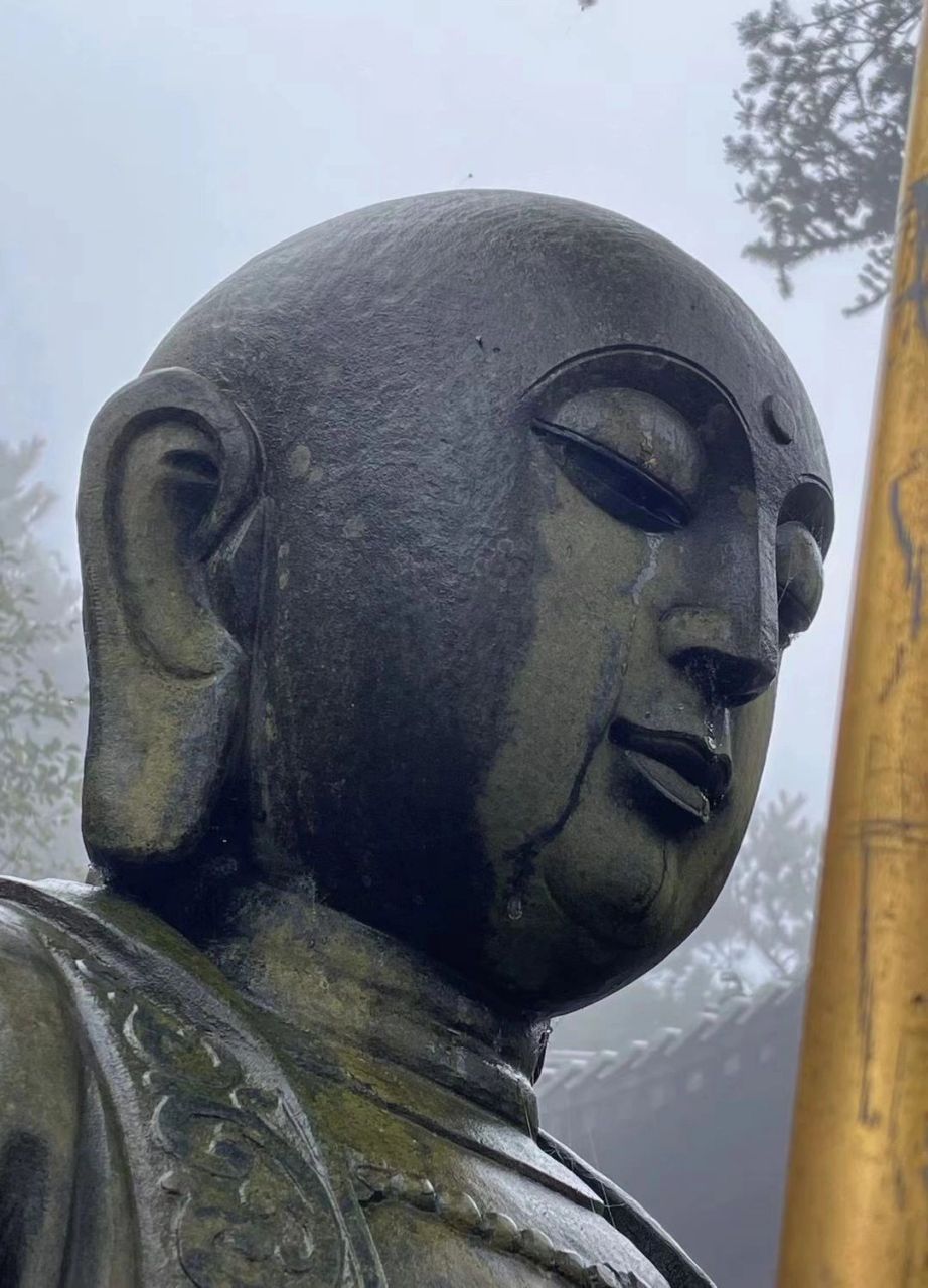 我在庐山,拍到了地藏王菩萨"流泪" 去年在庐山诺娜塔院禅修.