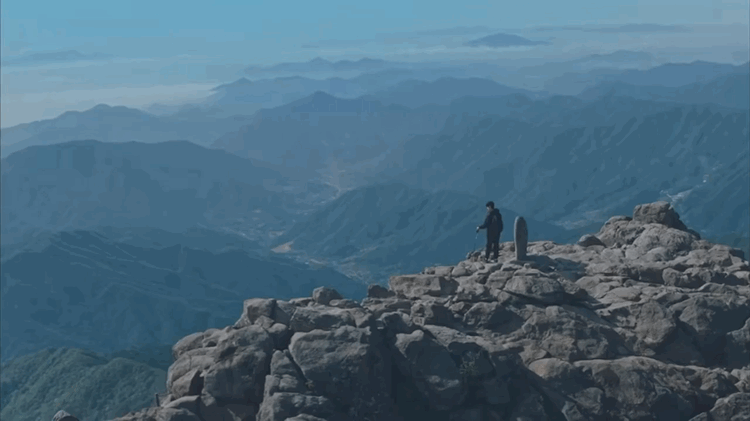 原本紧张的气氛被消弭殆尽,导演慢悠悠来了个大远景,360度无死角