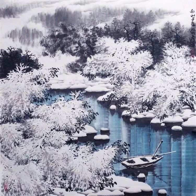 赵春秋冰雪山水画图片图片