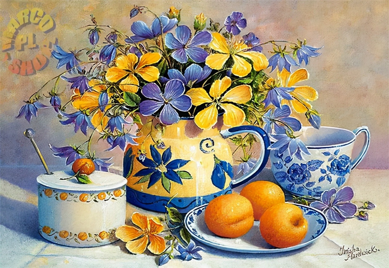 英国艺术家trisha hardwick静物油画