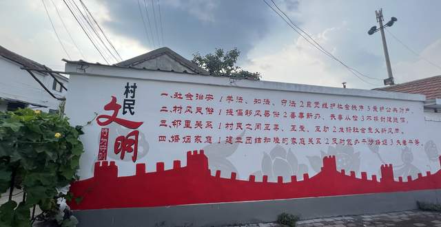 吕家孝陵村:文化墙绘出文明新画卷