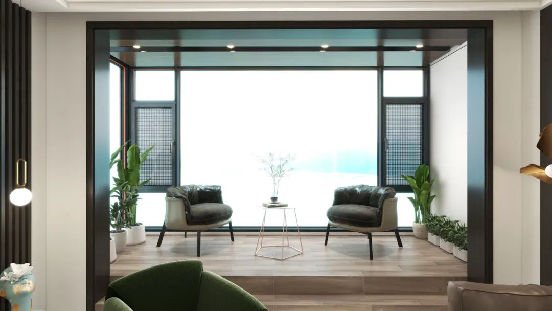 阳台打通,抬高做地台,装上落地玻璃窗,晒衣服没问题!