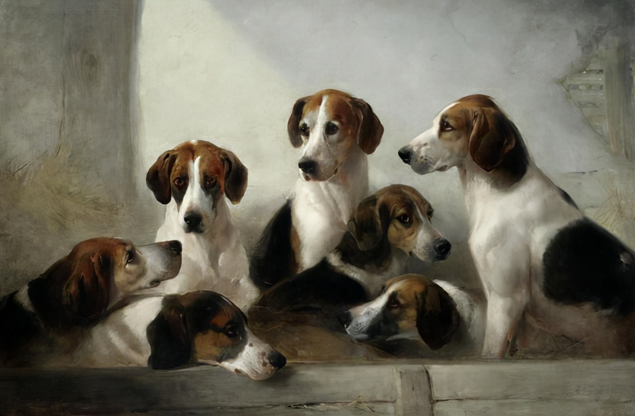 艺术家笔下的写实油画宠物狗100幅