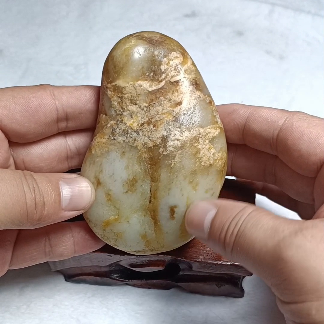 新疆和田玉籽料原石羊籽白玉!