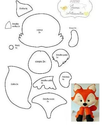 布艺纸样|小狐狸