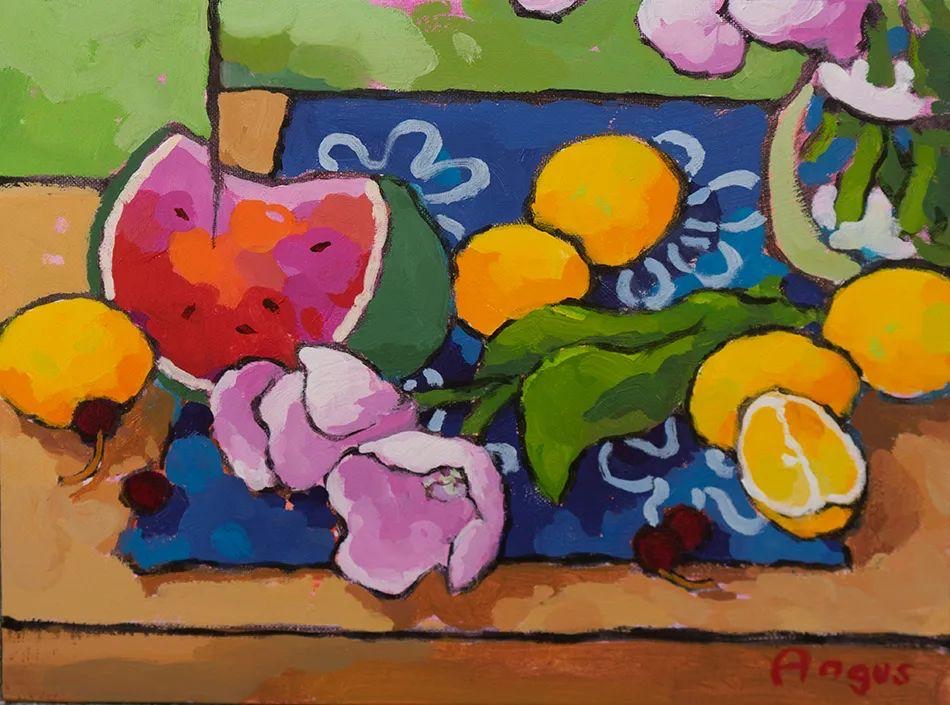 色彩明快鲜艳的后印象派画家安格斯·威尔逊油画作品︱艺术名画