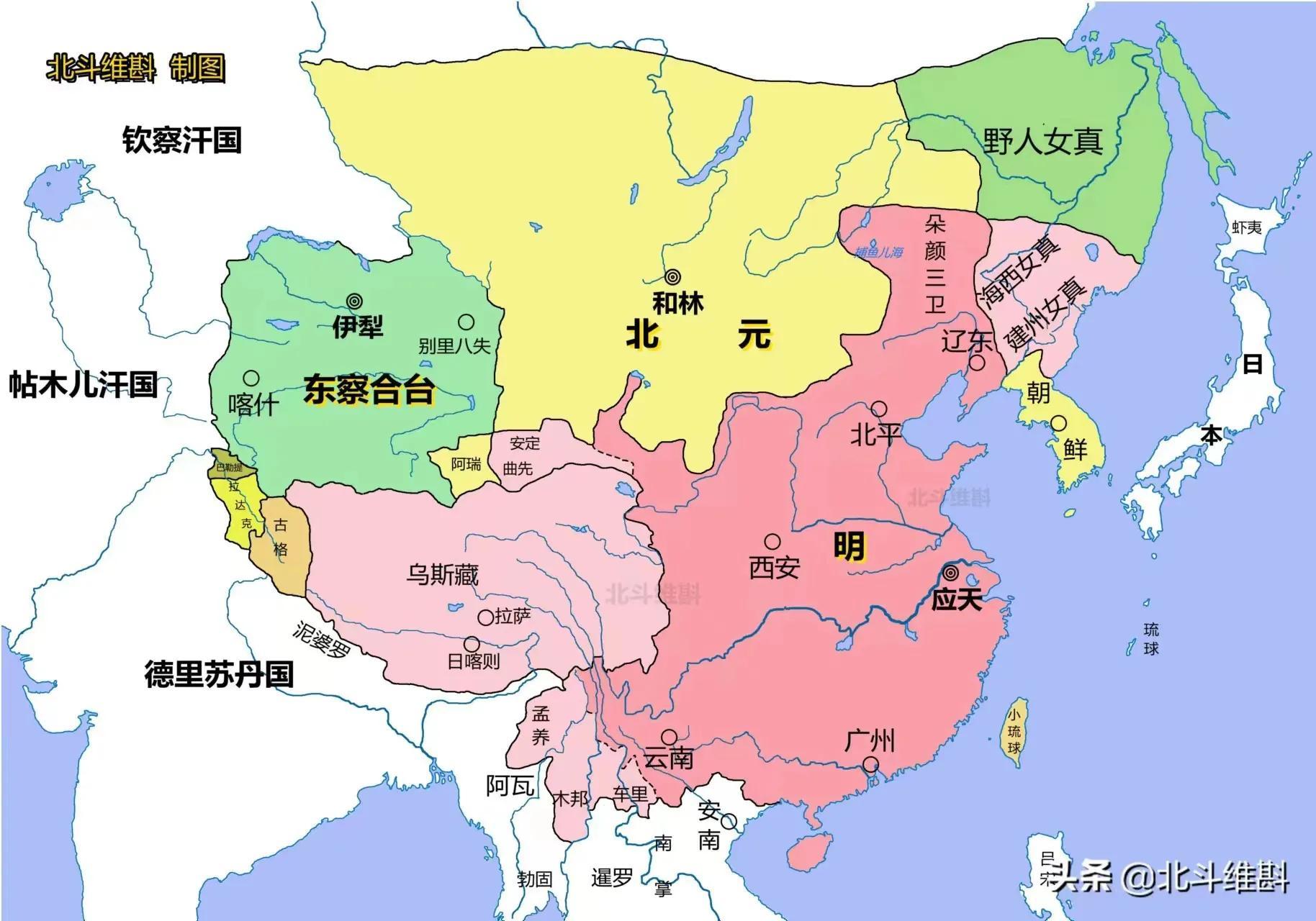 明朝地图 末期图片