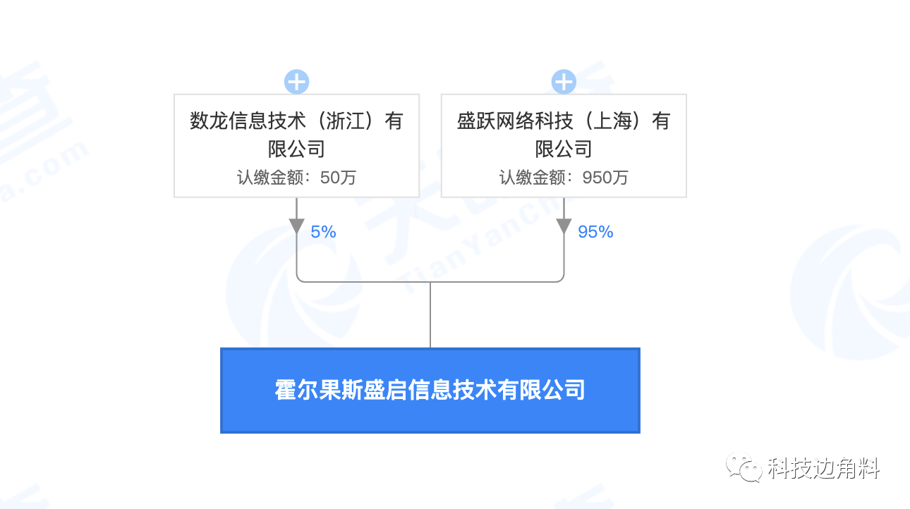 盛跃网络成立霍尔果斯信息技术公司,注册资本1000万