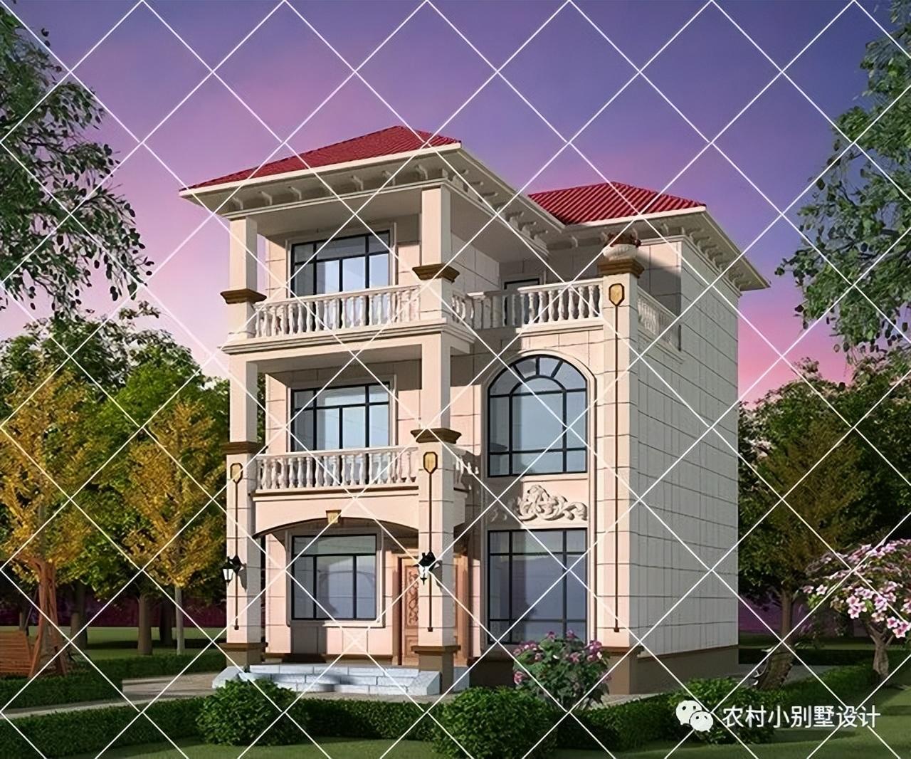 开间8米左右农村自建房,小户型别墅低至18万起,你更喜欢哪一套?
