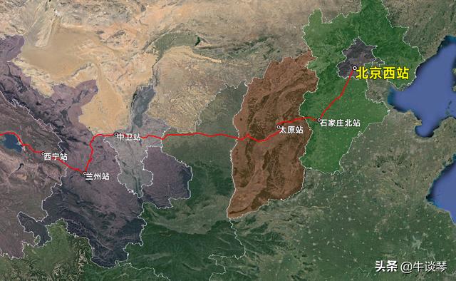 z22次列车运行线路图:西藏拉萨开往北京西,全程3757公里
