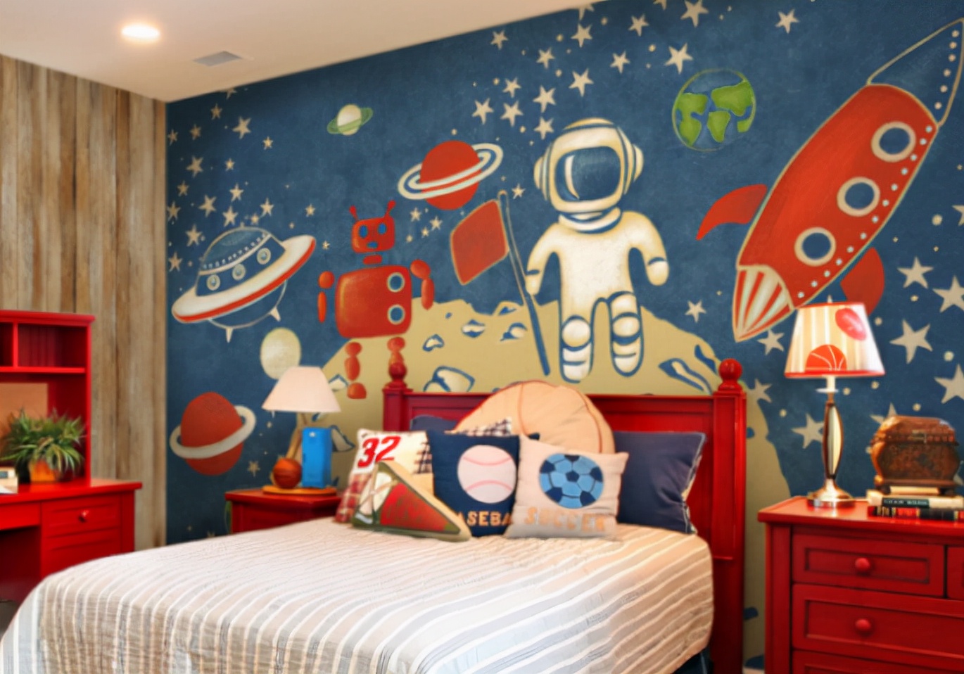 儿童房墙绘应该怎么选?不同年龄段选择不同,注意了!