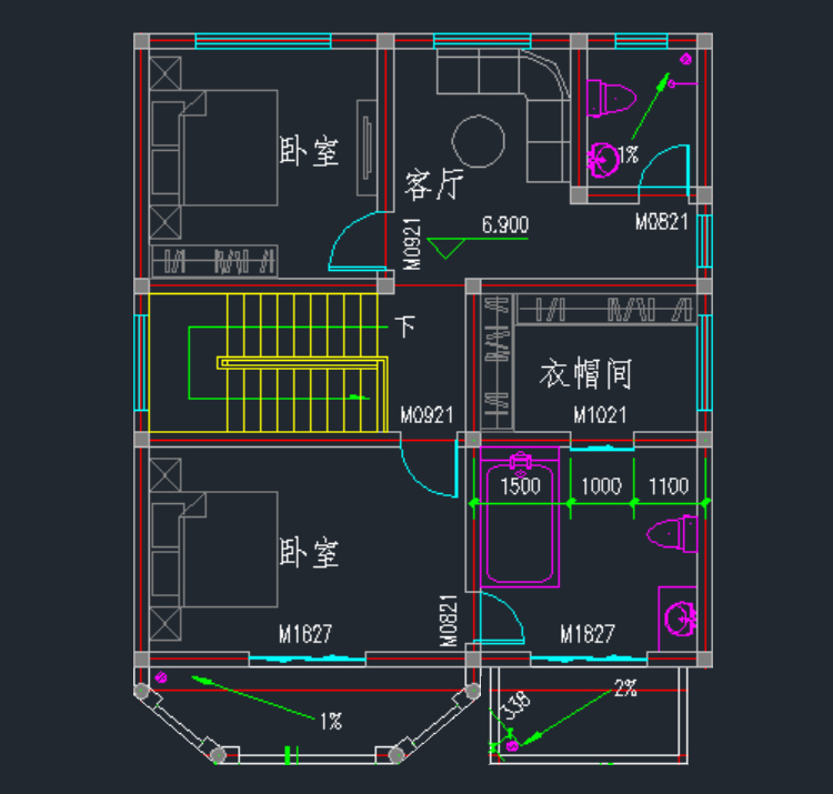 9x11米農村簡單的歐式三層小別墅,挑空客廳 旋轉樓梯,大氣!